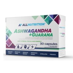 Allnutrition, Ashwagandha 300 мг + Guarana, 30 капсул (ALL-70938), фото