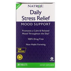 Natrol, ежедневное средство для снятия напряжения, с медленным высвобождением, 30 таблеток (NTL-07381), фото