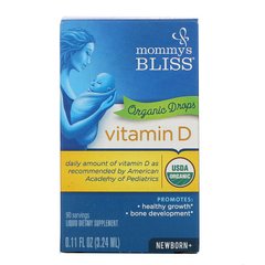 Mommy's Bliss, Витамин D, органические капли, для новорожденных с 0 месяцев, 3, 24 мл (BAB-05602), фото