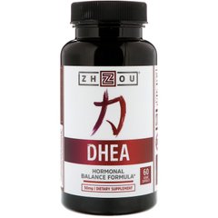 ДГЭА (дегидроэпиандростерон), Zhou Nutrition, 60 вегетарианских капсул (ZHO-00606), фото
