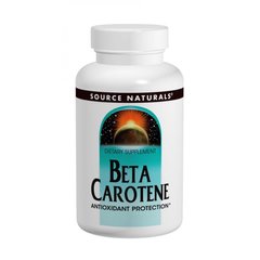 Бета каротин (Вітамін А), Source Naturals, 25000 МО, 100 желатинових капсул (SNS-00403), фото