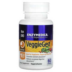 Enzymedica, VeggieGest, для травлення рослинної клітковини, 60 капсул (ENZ-20110), фото