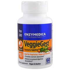 Enzymedica, VeggieGest, для травлення рослинної клітковини, 60 капсул (ENZ-20110), фото