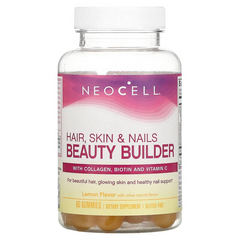 NeoCell, Засіб для краси волосся, шкіри та нігтів, лимон, 60 жувальних таблеток (NEL-13266), фото