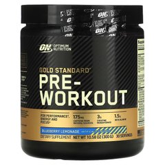 Optimum Nutrition, Gold Standard Pre-Workout, со вкусом голубики и лимонада, 300 г (OPN-05296), фото