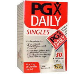 PGX (полигликомплекс), Natural Factors, неароматизированные гранулы, 30 пакетов по 2.5 г (NFS-03570), фото