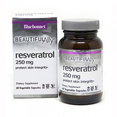 Ресвератрол 250 мг, Beautiful Ally, Bluebonnet Nutrition, Resveratrol 250 Мg, 60 рослинних капсул (BLB-00877), фото