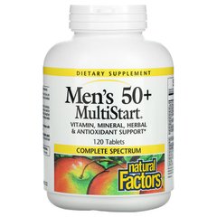 Natural Factors, MultiStart, мультивитамины для мужчин старше 50 лет, 120 таблеток (NFS-01573), фото