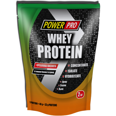 Power Pro, Whey Protein, банан-суниця, 2000 г (103684), фото