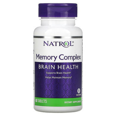 Natrol, Memory Complex, здоров'я мозку, 60 таблеток (NTL-07797), фото