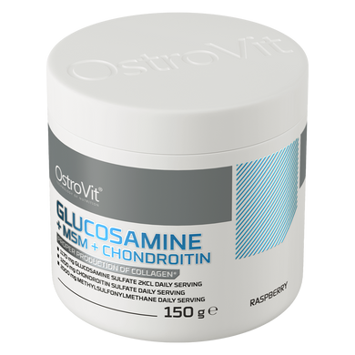 Ostrovit, Глюкозамин + MSM + Хондроитин, Glucosamine+MSM+Chondroitin, малина, 150 г (OST-91842), фото