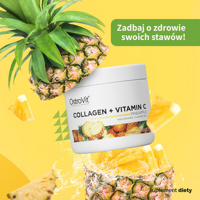 Ostrovit, Колаген + Вітамін С, Collagen + Vitamin C, ананас, 200 г (OST-90294), фото