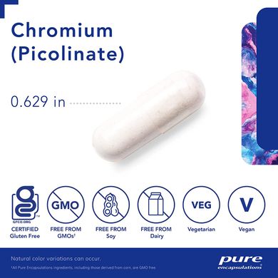Pure Encapsulations, хром піколінат, 200 мкг, 180 капсул (PE-00061), фото