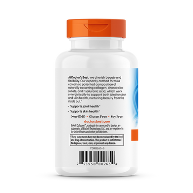 Коллаген BioCell Doctor's Best Hyaluronic Acid + Chondroitin Sulfate - 60 таблеток, фото