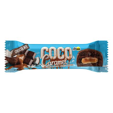 FitWin, Протеиновый батончик Coco Caramel, без цукру, шоколад, 40 г, 20 шт (FTW-23058), фото