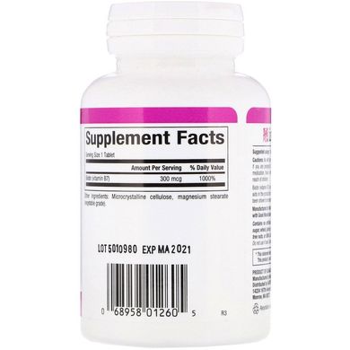 Біотин, Natural Factors, 300 мкг, 90 таблеток (NFS-01260), фото