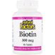 Natural Factors NFS-01260 Біотин, Natural Factors, 300 мкг, 90 таблеток (NFS-01260) 1