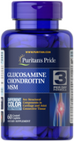 Puritan's Pride, Глюкозамін хондроїтин та МСМ, 3 Per Day Formula, 60 капсул (PTP-27810), фото