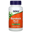 Корінь лопуха, Burdock Root, Now Foods, 430 мг, 100 капсул, (NOW-04608), фото