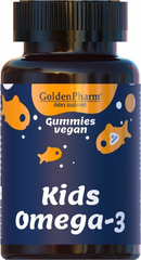 Golden Pharm, Омега 3 для дітей, 60 веганських мармеладних цукерок (GLF-47129), фото