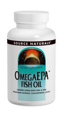 Риб'ячий жир Омега-3, Omegaepa Fish Oil, Source Naturals, 1000 мг, 100 таблеток (SNS-00628), фото