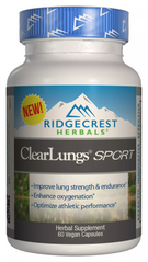 Комплекс для підтримки легенів, спорт, Clear Lungs, RidgeCrest Herbals, 60 гелевих капсул (RDH-00138), фото