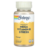 Solaray, Timed Release, мега-витамин B для снятия стресса, 60 растительных капсул (SOR-04240), фото