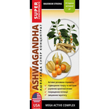 New Food NEF-01077 New Food, Ашваганда, 500 мг, екстракт для зниження стресу, підтримки нервової системи та енергії, 60 капсул (NEF-01077)