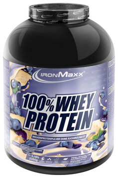 IronMaxx, 100% Whey Protein, чорничний чізкейк, 2350 г (815153), фото