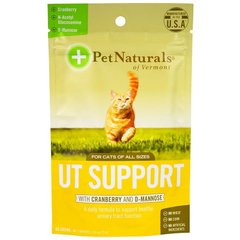 Pet Naturals of Vermont, УТ-підтримка з журавлиною та D-маннозою, для кішок, 60 жувальних таблеток, 75 г (PEN-00557), фото
