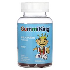 GummiKing, Мелатонін для дітей, смак полуниці, 60 жувальних цукерок (GUM-00116), фото
