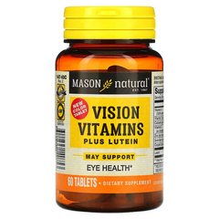 Mason Natural, Вітаміни для зору з лютеїном, 60 таблеток (MAV-14075), фото
