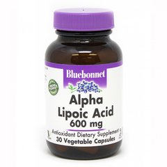 Альфа липоевая кислота 600 мг, Bluebonnet Nutrition, 30 растительных капсул (BLB-00855), фото