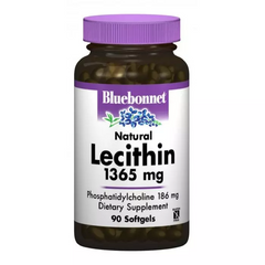 Bluebonnet Nutrition, натуральний лецитин, 1365 мг, 90 м'яких желатинових капсул (BLB-00924), фото
