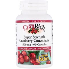Клюква экстракт (суперконцентрат), Cranberry Concentrate, Natural Factors, 500 мг, 90 капсул (NFS-04512), фото