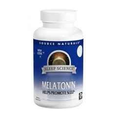 Мелатонін, Sleep Science, Source Naturals, 1 мг, 200 таблеток (SNS-00720), фото
