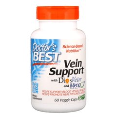Doctor's Best, Vein Support, поддержка для вен с DiosVein и MenaQ7, 60 вегетарианских капсул (DRB-00185), фото