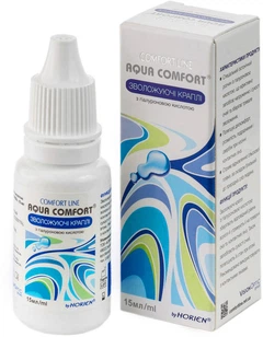 Зволожуючі краплі з гіалуроновою кислотою COMFORT LINE Aqua comfort, HORIEN - 15 мл, фото