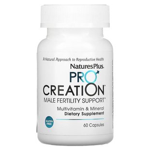 Nature's Plus, ProCreation, Male Fertility Support, підтримка репродуктивної функції для чоловіків, 60 вегетаріанських капсул (NAP-48726), фото