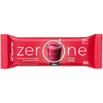 Протеиновый батончик Sporter Zero One | лесные ягоды &ndash; 50 г (1/25), фото