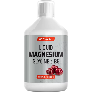 Жидкий магний цитрат Liquid Magnesium + Glycine & B6 | вишня &ndash; 500 мл, фото