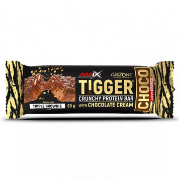 Amix, Батончик TiggerZero Choco Protein Bar, потрійний брауні, 60 г - 1/20 (820051), фото