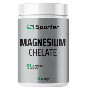 Магній хелат 100 мг Sporter Magnesium chelate - 180 капсул, фото