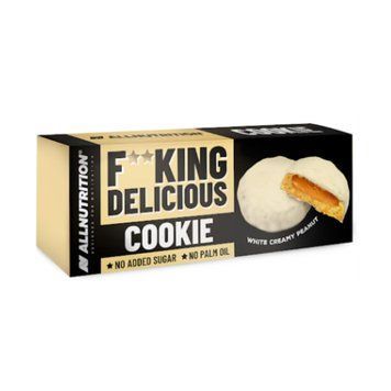 Allnutrition, Fitking Delicious Cookie, белый кремовый арахис, 128 г (ALL-74102), фото