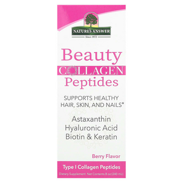 Пептиди колагену Nature's Answer Beauty Collagen Peptides | ягода - 240 мл, фото