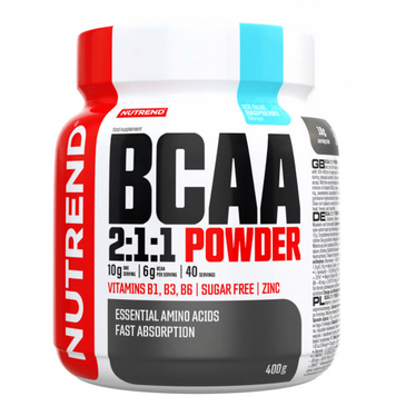 Nutrend, BCAA 2:1:1, блакитна малина з льодом, 400 г (NUT-17452), фото