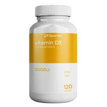 Sporter, Vitamin D3, 2000 ME, 120 таблеток (SPO-72003), фото