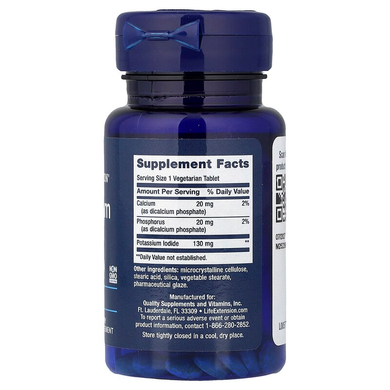 Йодид калия 130 мг Life Extension Potassium Iodide - 14 таблеток, фото