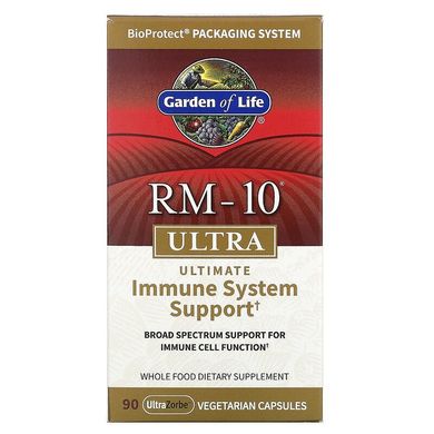 Garden of Life, RM-10 Ultra, максимальна підтримка імунної системи, 90 вегетаріанських капсул UltraZorbe (GOL-11255), фото