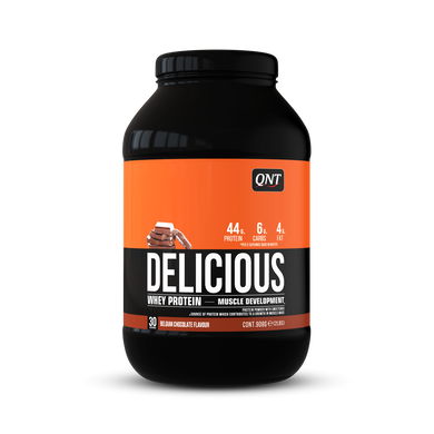 QNT, Протеїн Delicious Whey Protein, бельгійський шоколад, 908 г (QNT-40999), фото